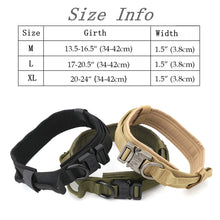Load image into Gallery viewer, Dog Collar Adjustable Military Tactical Pets Dog Collars Leash Control Handle Training Pet Cat Dog Collar For Small Large Dogs