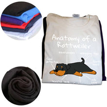 Load image into Gallery viewer, Funny Anatomy of A Rottweiler Dog T Shirts Summer Graphic Cotton Streetwear Short Sleeve Birthday Gifts T-shirt Mens Clothing