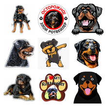 Load image into Gallery viewer, Cartoon Dabbing Rottweiler Funny Vinyl Waterproof Sticker Decal Car Laptop Window Bumper 3D Torn Metal Decal Reflective Sticker