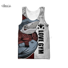 Load image into Gallery viewer, CLOOCL Rottweiler Love Fitness Tank Tops 3D Cartoon Animal Letter Print Tops Sleeveless Vests Harajuku Fashion GYM Men Clothing