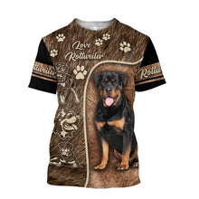 Load image into Gallery viewer, Summer T Shirt Men Handsome Rottweiler Hunting 3D Print Harajuku Casual Short Sleeve T-shirt Unisex Top