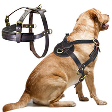 Load image into Gallery viewer, Soft Leather Big Dog Harness For Medium Large Dogs Pitbull Adjustable Pet Harness Vest Bulldog Husky Rottweiler Harnesses
