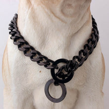 Load image into Gallery viewer, 15mm Stainless Steel Dog Collar Gold Chain Luxury Designer Durable Training P Chain for Large Dogs Doberman Pitbull Rottweiler