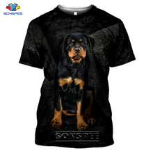 Load image into Gallery viewer, SONSPEE Rottweiler Dog Animal 3D Print T Shirt Casual Hip Hop Harajuku Fitness Summer Short Sleeve Women Men&#39;s Tees Tops Clothes
