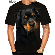 Load image into Gallery viewer, 2021 New Design Cute Pet Dog Rottweiler 3D Print T-shirt Funny Stylish Mens and Womens Casual Short Sleeves
