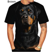 Load image into Gallery viewer, 2021 New Design Cute Pet Dog Rottweiler 3D Print T-shirt Funny Stylish Mens and Womens Casual Short Sleeves