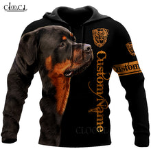 Load image into Gallery viewer, CLOOCL Beautiful Rottweiler Black 3D Print Men Women Hoodie Sweatshirts Harajuku Fashion Hooded Autumn Casual Tops Drop Shipping