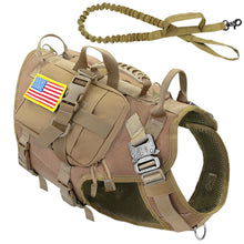 Load image into Gallery viewer, Tactical Dog Harness Military No Pull Pet Harness Vest For Medium Large Dogs Training Hiking Molle Dog Harness With Pouches
