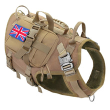 Load image into Gallery viewer, Tactical Dog Harness Military No Pull Pet Harness Vest For Medium Large Dogs Training Hiking Molle Dog Harness With Pouches
