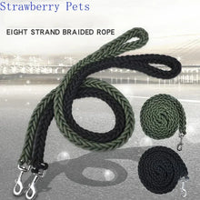 Load image into Gallery viewer, 130cm L/XL Super Strong Coarse Nylon Dog Leash Army Green Canvas Double Row Adjustable Dog Collar For Medium Large Dogs
