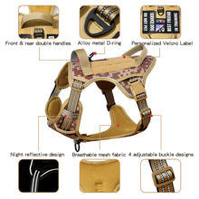 Load image into Gallery viewer, Dog Tactical Harness Vest Pet Dog Harness with 5pcs Dog Patches, Reflective Pet Harness No Pull with Durable Soft Padded Handle

