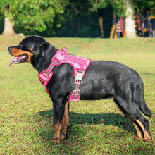Load image into Gallery viewer, Heavy Duty Tactical Dog Harness for Large Dogs, Adjustable No-Pull Reflective Training Vest in Pink Camo
