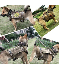 Load image into Gallery viewer, Tactical Dog Harness Military Training  Padded Quick Release Vest Pet Training Dog Harness For Set Small Medium Large Dogs
