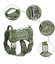 Load image into Gallery viewer, Tactical Dog Harness Military Training  Padded Quick Release Vest Pet Training Dog Harness For Set Small Medium Large Dogs
