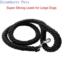Load image into Gallery viewer, 130cm L/XL Super Strong Coarse Nylon Dog Leash Army Green Canvas Double Row Adjustable Dog Collar For Medium Large Dogs
