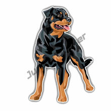 Load image into Gallery viewer, Cartoon Dabbing Rottweiler Funny Vinyl Waterproof Sticker Decal Car Laptop Window Bumper 3D Torn Metal Decal Reflective Sticker
