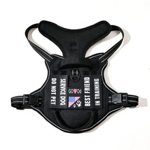 Load image into Gallery viewer, Dog Tactical Harness Vest Pet Dog Harness with 5pcs Dog Patches, Reflective Pet Harness No Pull with Durable Soft Padded Handle
