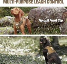 Load image into Gallery viewer, Tactical Dog Harness for Large Dogs No Pull Adjustable Reflective K9 Training Easy Control Pet Vest Military Service Army Yellow
