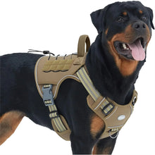Load image into Gallery viewer, Tactical Dog Harness for Large Dogs No Pull Adjustable Reflective K9 Training Easy Control Pet Vest Military Service Army Yellow
