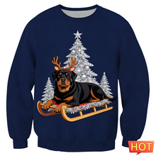 Load image into Gallery viewer, Funny Rottweiler Graphic Ugly Christmas Sweater Fashion Cute Dog 3D Printed Xmas Sweatshirts Casual Oversized Unisex Pullovers
