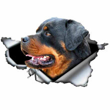 Load image into Gallery viewer, Cartoon Dabbing Rottweiler Funny Vinyl Waterproof Sticker Decal Car Laptop Window Bumper 3D Torn Metal Decal Reflective Sticker
