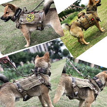 Load image into Gallery viewer, Tactical Dog Harness Military Training  Padded Quick Release Vest Pet Training Dog Harness For Set Small Medium Large Dogs
