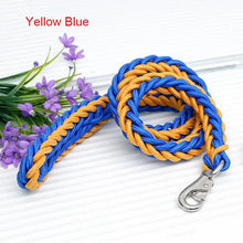 Load image into Gallery viewer, 130cm L/XL Super Strong Coarse Nylon Dog Leash Army Green Canvas Double Row Adjustable Dog Collar For Medium Large Dogs
