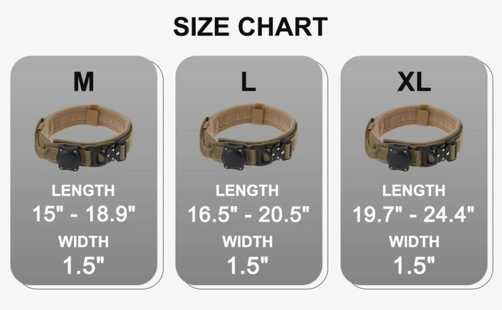 Dog Collar Waterproof Tactical Dog Collar with Control Handle Zinc Alloy Buckle Pte Collar for AirTag Medium Large Dogs Necklace