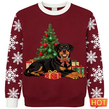 Load image into Gallery viewer, Funny Rottweiler Graphic Ugly Christmas Sweater Fashion Cute Dog 3D Printed Xmas Sweatshirts Loose Breathable Unisex Pullovers
