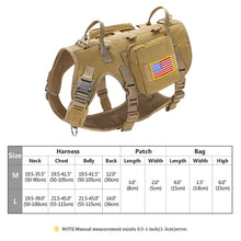Load image into Gallery viewer, Tactical Dog Harness Leash Durable Military Dog Harness Vest MOLLE For Large Dogs erman Shepherd Training Harnesses With Pouches
