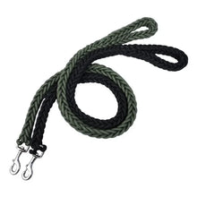 Load image into Gallery viewer, 130cm L/XL Super Strong Coarse Nylon Dog Leash Army Green Canvas Double Row Adjustable Dog Collar For Medium Large Dogs
