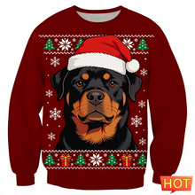 Load image into Gallery viewer, Funny Rottweiler Graphic Ugly Christmas Sweater Fashion Cute Dog 3D Printed Xmas Sweatshirts Casual Oversized Unisex Pullovers
