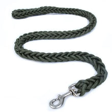 Load image into Gallery viewer, 130cm L/XL Super Strong Coarse Nylon Dog Leash Army Green Canvas Double Row Adjustable Dog Collar For Medium Large Dogs
