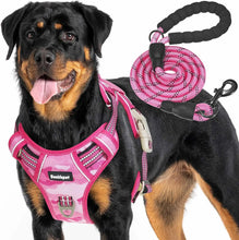 Load image into Gallery viewer, Heavy Duty Tactical Dog Harness for Large Dogs, Adjustable No-Pull Reflective Training Vest in Pink Camo
