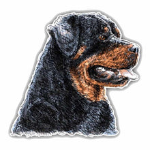 Load image into Gallery viewer, Cartoon Dabbing Rottweiler Funny Vinyl Waterproof Sticker Decal Car Laptop Window Bumper 3D Torn Metal Decal Reflective Sticker
