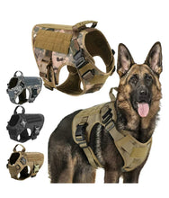 Load image into Gallery viewer, Tactical Dog Harness Military Training  Padded Quick Release Vest Pet Training Dog Harness For Set Small Medium Large Dogs
