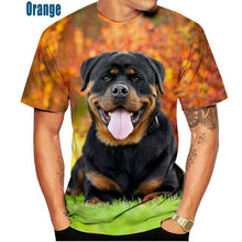 Load image into Gallery viewer, 2022 Cute Pet Dog Rottweiler 3D Printing T-shirt Men&#39;s and Women&#39;s Summer Casual Short-sleeved Funny T-shirt XS~5XL
