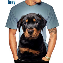 Load image into Gallery viewer, 2022 Cute Pet Dog Rottweiler 3D Printing T-shirt Men&#39;s and Women&#39;s Summer Casual Short-sleeved Funny T-shirt XS~5XL
