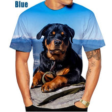 Load image into Gallery viewer, 2022 Cute Pet Dog Rottweiler 3D Printing T-shirt Men&#39;s and Women&#39;s Summer Casual Short-sleeved Funny T-shirt XS~5XL
