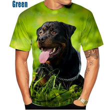 Load image into Gallery viewer, 2022 Cute Pet Dog Rottweiler 3D Printing T-shirt Men&#39;s and Women&#39;s Summer Casual Short-sleeved Funny T-shirt XS~5XL
