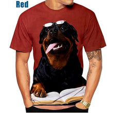 Load image into Gallery viewer, 2022 Cute Pet Dog Rottweiler 3D Printing T-shirt Men&#39;s and Women&#39;s Summer Casual Short-sleeved Funny T-shirt XS~5XL
