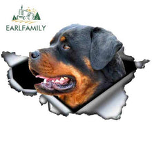 Load image into Gallery viewer, EARLFAMILY 13cm x 8.4cm Funny Rottweiler Car Sticker Torn Metal Decal Reflective Stickers Pet Dog Decals 3D Rott Car Styling
