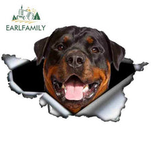 Load image into Gallery viewer, EARLFAMILY 13cm x 8.4cm Funny Rottweiler Car Sticker Torn Metal Decal Reflective Stickers Pet Dog Decals 3D Rott Car Styling
