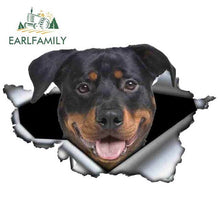 Load image into Gallery viewer, EARLFAMILY 13cm x 8.4cm Funny Rottweiler Car Sticker Torn Metal Decal Reflective Stickers Pet Dog Decals 3D Rott Car Styling
