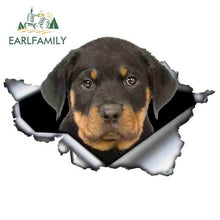 Load image into Gallery viewer, EARLFAMILY 13cm x 8.4cm Funny Rottweiler Car Sticker Torn Metal Decal Reflective Stickers Pet Dog Decals 3D Rott Car Styling
