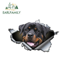 Load image into Gallery viewer, EARLFAMILY 13cm x 8.4cm Funny Rottweiler Car Sticker Torn Metal Decal Reflective Stickers Pet Dog Decals 3D Rott Car Styling
