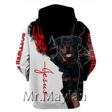 Load image into Gallery viewer, Rottweiler Fire 3D Full Printed Hoodies Men/women Hipster Streetwear Outfit Spring Boys Hiphop Hood Sweatshirts Tops Clothes 5XL
