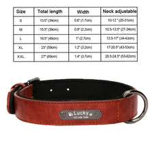 Load image into Gallery viewer, Large Small Personalized Dog Collars Leather Set Big Dog Collar for Dogs Custom Collars Engraved Name Pet Dog Collar Leash Set
