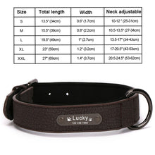 Load image into Gallery viewer, Large Small Personalized Dog Collars Leather Set Big Dog Collar for Dogs Custom Collars Engraved Name Pet Dog Collar Leash Set
