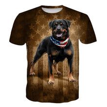 Load image into Gallery viewer, New Design Cute Dog Rottweiler 3D Print Funny T-shirt Stylish Casual Casual Short Sleeve
